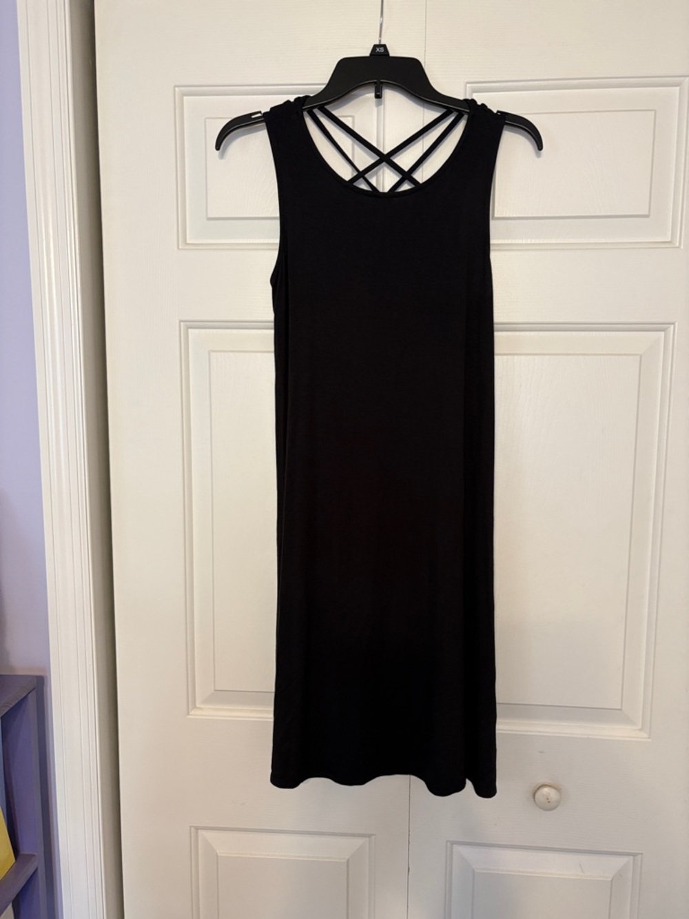 Maurices Black Sleeveless Dress with Crisscross Back Detail